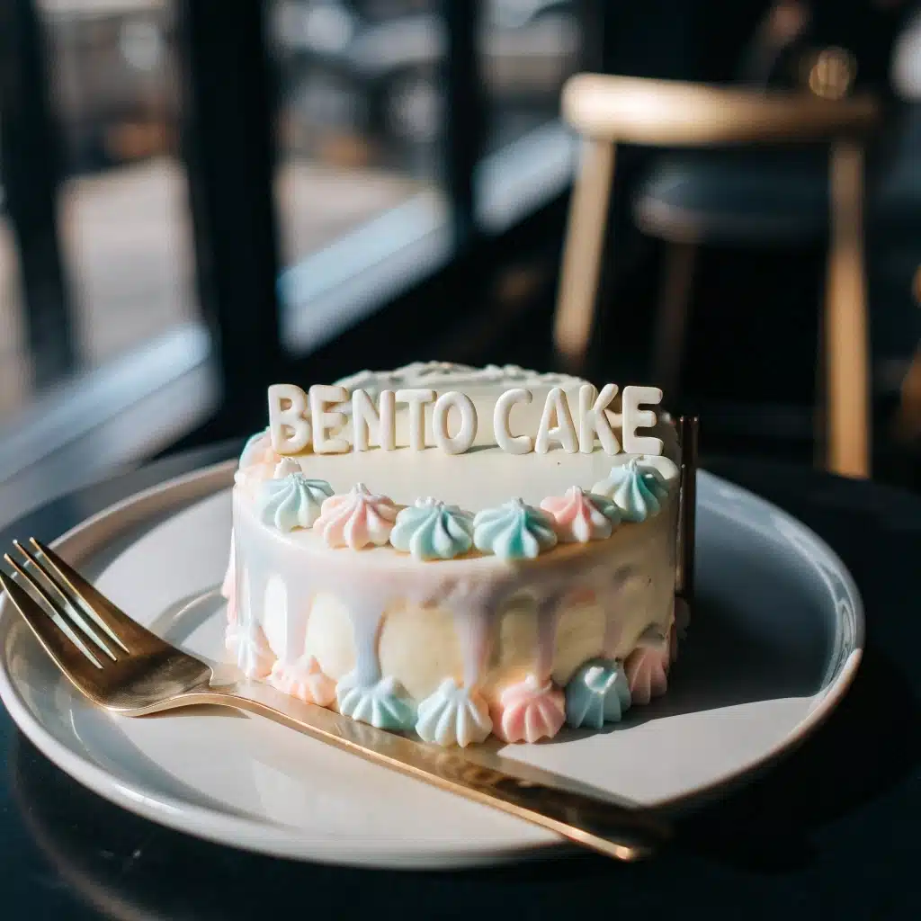 Korean-style pastel bento cakes in a box