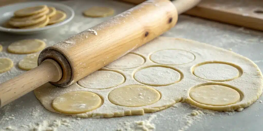  Rolling and cutting champurrada cookie dough