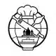 Line icon representing cultural and traditional desserts, including a globe, chef's hat, crossed cooking utensils, and a stylized temple