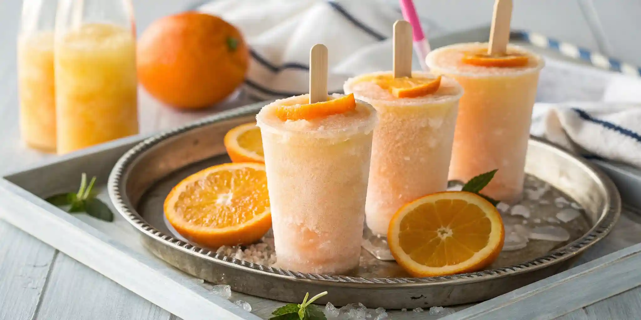 homemade creamy push pop ice cream held outdoors