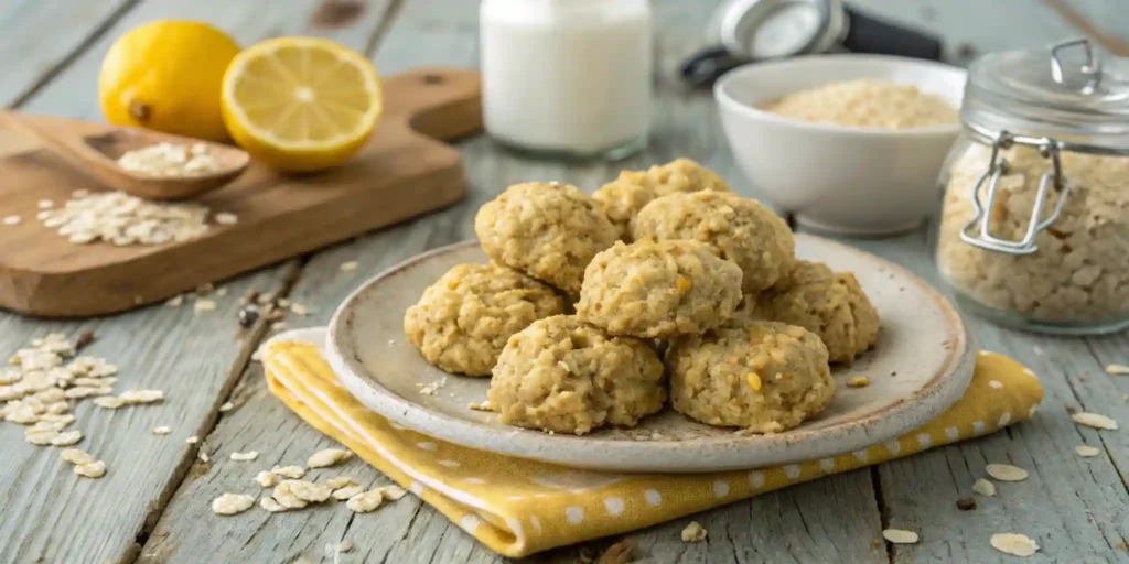 Lemon oatmeal no bake cookies