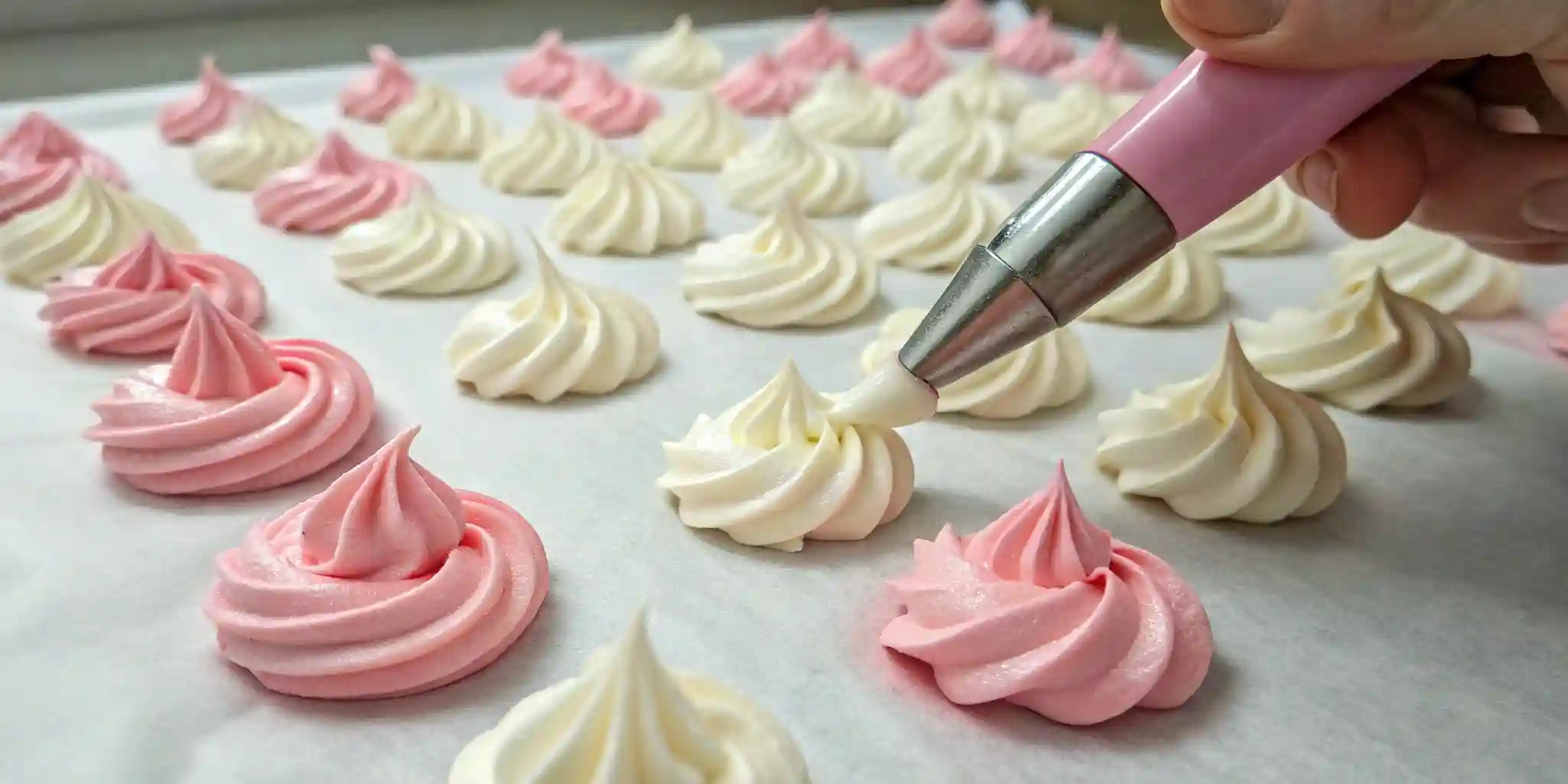 meringue kisses recipe piping colorful cookies